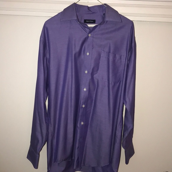 Nautica long sleeve button up shirt 16 - 34/35 - Picture 1 of 4